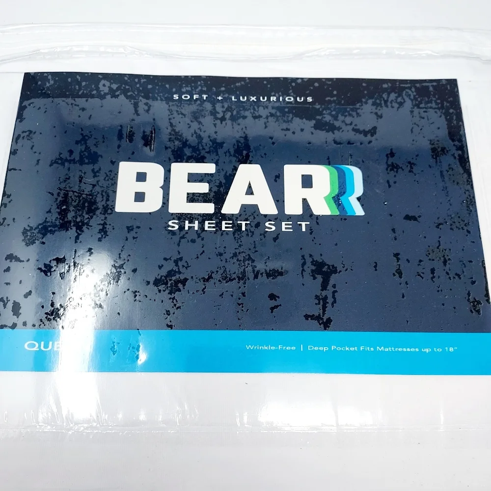 NEW Bear Premium White Sheet Set - Queen